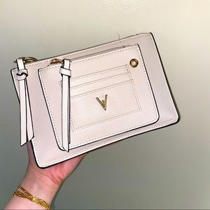 Clutch with attached wallet